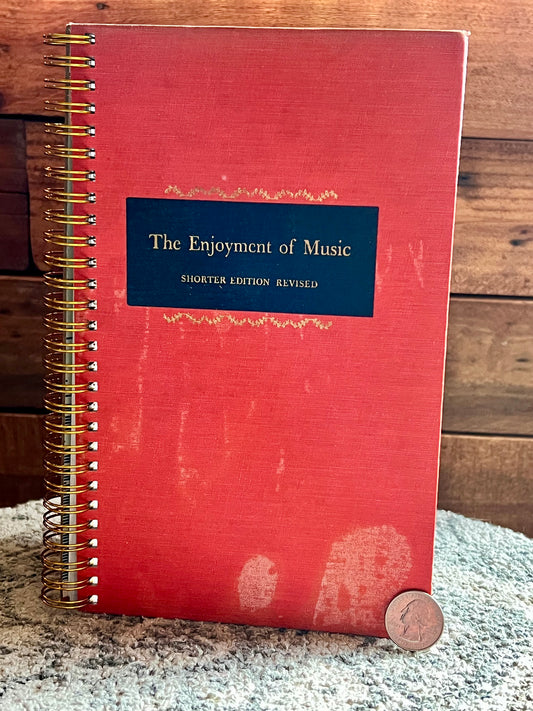 The Enjoyment of Music medium notebook